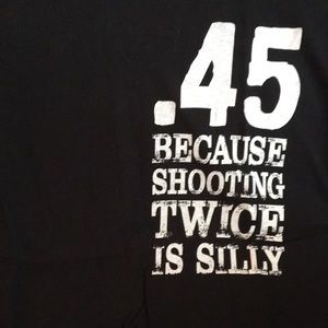 3 Brand New Black T-Shirts. 1 is XL. 2 are Medium Size. The lettering is White